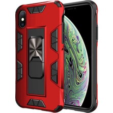 iPhone Xs Max 6.5 Kılıf Zırhlı Tank Korumalı Standlı Sert Silikon Volve Kapak