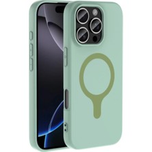 Iphone 16 Pro Kılıf Kamera Korumalı M-Safe Şarj Özellikli Kadifemsi Mat Soft Yüzey Aris Kapak