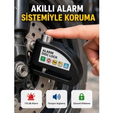 Aesco Alarm Sensörlü Disk Kilidi Motosiklet Scooter Bisiklet Güvenlik Yeni Nesil