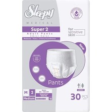 Sleepy Süper2 Emici Külot M Beden 2 Paket 60 Adet