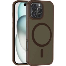 iPhone 16 Pro Max Kılıf Magsafe Şarj Özellikli Mat Arka Yüzey Tam Koruma Silikon Şık Sio Kapak