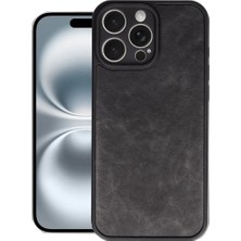 Iphone 16 Pro Kılıf Kamera Korumalı Suni Deri Aras Kapak