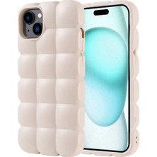 iPhone 13 Kılıf Parlak Esnek Silikon Şişme Görünümlü Dom Dom Kapak