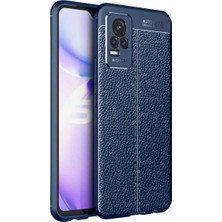 Vivo V21E Kılıf Kamera Koruyuculu Niss Deri Görünümlü Silikon Kapak