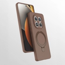 Redmi Note 15 Pro Plus Kılıf Magsafe Şarj Özellikli Standlı Esnek Silikon Samara Kapak