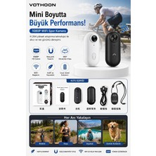 Twin Store Mini Aksiyon Kamerası Taşınabilir Vücut Kamerası Giyilebilir Video Kaydedici Siyah