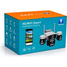 X5 Tech YT-95W 3mp+3mp+3mp 3 Kameralı Wi-Fi Kamera V380 Gece Renkli 360 Derece LED Aydınlatmalı Adaptör Dahil