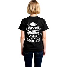 PayBuy Kadın Mezuniyet Kutlama Baskılı Tişört Proud Mother Vintage Tasarım Rahat Kesim Günlük Modern Şık