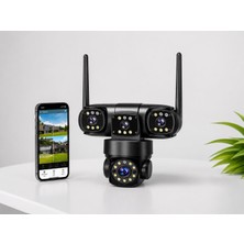 X5 Tech X5TECH RX-113W Wifi 3 Lensli 12 Volt 2A Kablosuz Güvenlik Kamera Gece Gündüz Renkli 360 Ptz Kontrollü Adaptör Dahil