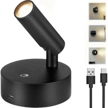 Ledx AL-XYD05 Çok Fonksiyonlu Dokunmatik Şarjlı 1200MAH Duvar Aplik 3000K-4000K-6500K Type-C Şarj Gi