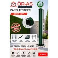 Ör-As Tel Örgü Panel Çit Direği AKSESUARLI-(-100CM-) Yeşil Renk