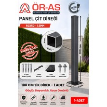 Ör-As Tel Örgü Panel Çit Direği AKSESUARLI-(-100CM-)RENK Antrasit Gri