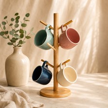 Modern Tezgah Üstü Kupa Bardak Fincan Askısı Standı Bambu Şık Mutfak Düzenleyici Organizer | Kitchera Home