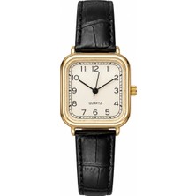 Aybars Kadın Kol Saati, Deri Kordon, Beyaz Kadran Quartz Analog Bilek Saati