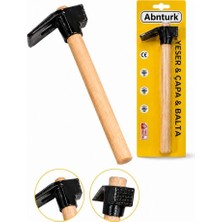 Abnturk Dövme Çelik Keser-Türk Malı 39CM Ahşap Saplı Usta Keseri