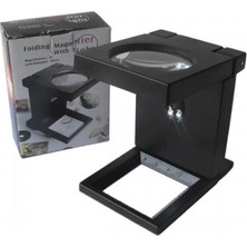 Hace Bazaar -Katlanır Plastık,led Işıklı Test Cıhazı Büyüteç 2.5X90MM