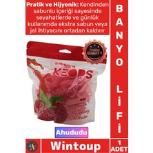 Wintoup #lif Konforlu Masaj Etkili Pratik Köpüklü Yumuşak File Ergonomik Ahududu Kokulu Sabunlu Banyo Lifi