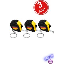 Fashion 3 Adet 1 Metre Mini Şerit Metre Anahtarlık Cep Tipi Taşınabilir Mezura Ölçü Metresi 3,3 x 3,3 cm
