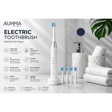 İkel Elektro Şarjlı Elektrikli Diş Fırçası USB Şarjlı 5 Temizlik Modu Suya Dayanıklı 4 Yedek Başlıklı