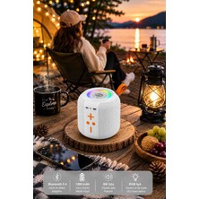 İkel Elektro Taşınabilir Bluetooth Hoparlör 6W Güçlü Ses | Bluetooth 5.4 | Rgb LED Işık | 1500 Mah Şarjlı Kablosuz Hoparlör