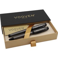 Vogven Marka Isme Özel Exclusive Roller ve Tükenmez Kalem Seti - Renk Seçenekli
