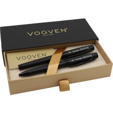 Vogven Marka Isme Özel Exclusive Roller ve Tükenmez Kalem Seti - Renk Seçenekli