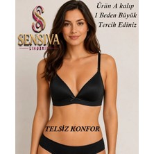 Sensiva Lingerie Alıştırma Sütyeni Balen Telsiz Soft Bra Ilk Sütyenim ( Tekli Paket ) - Siyah
