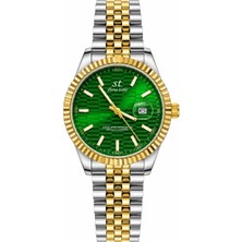 Aybars Erkek Kol Saati, Çelik Kordon, Yeşil Kadran Quartz Analog Bilek Saati