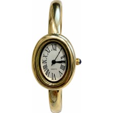 Aybars Kadın Bilezik Tasarım Kol Saati, Çelik Kordon, Beyaz Kadran Quartz Analog Bilek Saati