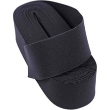 Hace Bazaar Siyah  - 3cm Paça Lastik Geniş 10MT. (4887)