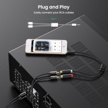 Canarino 3.5mm Erkek - 2 Rca Dişi Jaklı Ses Kablosu Y Adaptörü Altın Kaplama Kulaklık Kablosu, 25CM, 10547