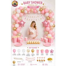 Deha Party Baby Shower Süsleme Seti 8 Kişilik Hoş Geldin Bebeğim Parti Malzemeleri Balon Seti Mevlit, Cinsiyet Belirleme, Hastane Odası Süsleme