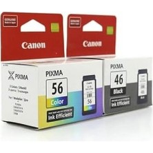 Canarino Pg-46 Renkli + cl 56 Siyah 2li Kartuş Seti