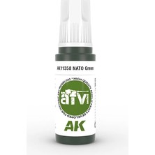 Ak Interactive 11358, 17 Ml. 3gen Nato Green Afv Maket Boyası