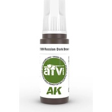 Ak Interactive 11369, 17 Ml. 3gen Russian Dark Brown 6k Afv Maket Boyası