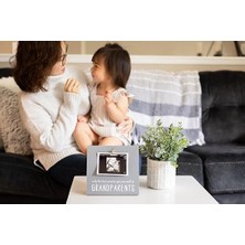 Canarino Pearhead Sonogram Fotoğraf Çerçevesi Büyükanne ve Büyükbaba Için Bebek Hatıra Resim Çerçevesi, Hamilelik Duyurusu, Bebeğin Ilk Noel Hediyeleri, Tatil Hediyeleri, Bebek Tatil Hediyeleri, Gri