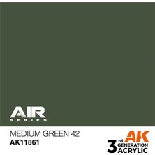 Ak Interactive 11861, 17 Ml. 3gen Medium Green 42 Aircraft Maket Boyası