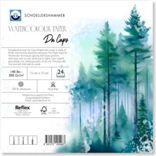 Schoellershammer Da Capo Cold Press Ciltli Suluboya Defteri 300 gr 15X15 cm 24 Yaprak