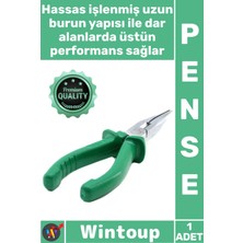 Wintoup #pense Ergonomik Profesyonel Dayanıklı Hassas El Aleti 6 Inç Şık Yeşil Saplı Kargaburun Pense 160 mm
