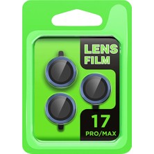 Apple iPhone 17 Pro Raze Metal Kamera Lens - Koyu Mavi