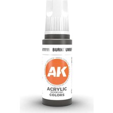 Ak Interactive 11111, 17 Ml. 3gen Burnt Umber Maket Boyası