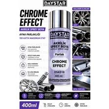 Ellante Daystar Krom Efekt Sprey Boya 400 ml – Metal, Jant ve Aksesuar Boyası