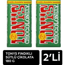 Tony's Chocolonely Tonys Fındıklı Sütlü Çikolata 180 G x 2 Adet (2'li Paket)