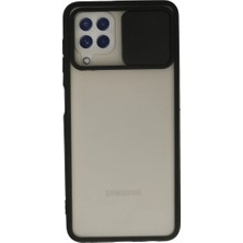 Magicool Samsung Galaxy A22 Kılıf Palm Buzlu Kamera Sürgülü Silikon - Siyah