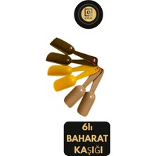 Qniay 6'lı Renkli Erzak ve Baharat Küreği Seti Pratik Ölçü Saklama Kaşığı Gıda Küreği