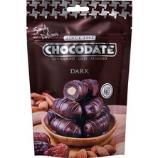 Chocodate Bitter Çikolata Kaplı Bademli Hurma 100 G (6'li Paket)