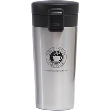 Canarino Kilitli 304 L Çelik Gri 500 ml Kahve Termos Mug CIN406GR