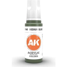 Ak Interactive 11148, 17 Ml. 3gen Medium Olive Green Maket Boyası