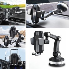 Go İthalat Jel Vantuzlu Cama Takılabilen Güçlü 360 Derece Dönebilen Ayarlanabilir Araç Içi Vantuzlu Telefon Tutucu (5297)