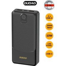 Go İthalat Powerbank Dudao K10PRO 2.4A 20000MAH 2 x Usb-A - Siyah (5297)